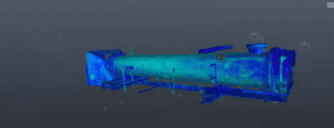 3D point cloud of a pipe